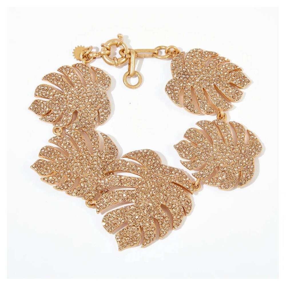 India Hicks Palm Leaf Bracelet Womens Gold Jewelry Retired